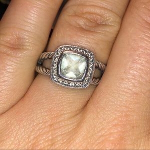 David Yurman Petite Albion Ring prasiolite size 7